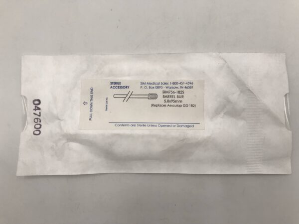 Sim Medical Sales SIM756-182S Barrel Bur 5.0 x 95mm