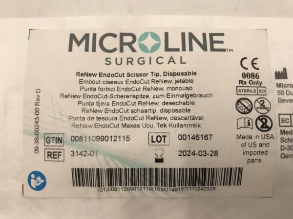 Microline Surgical 3142-01 ReNew EndoCut Scissor Tip Disposable