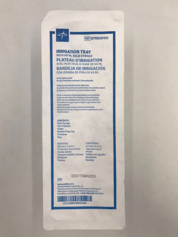 MEDLINE DYND20102 Irrigation Tray w/ 60mL Bulb Syringe