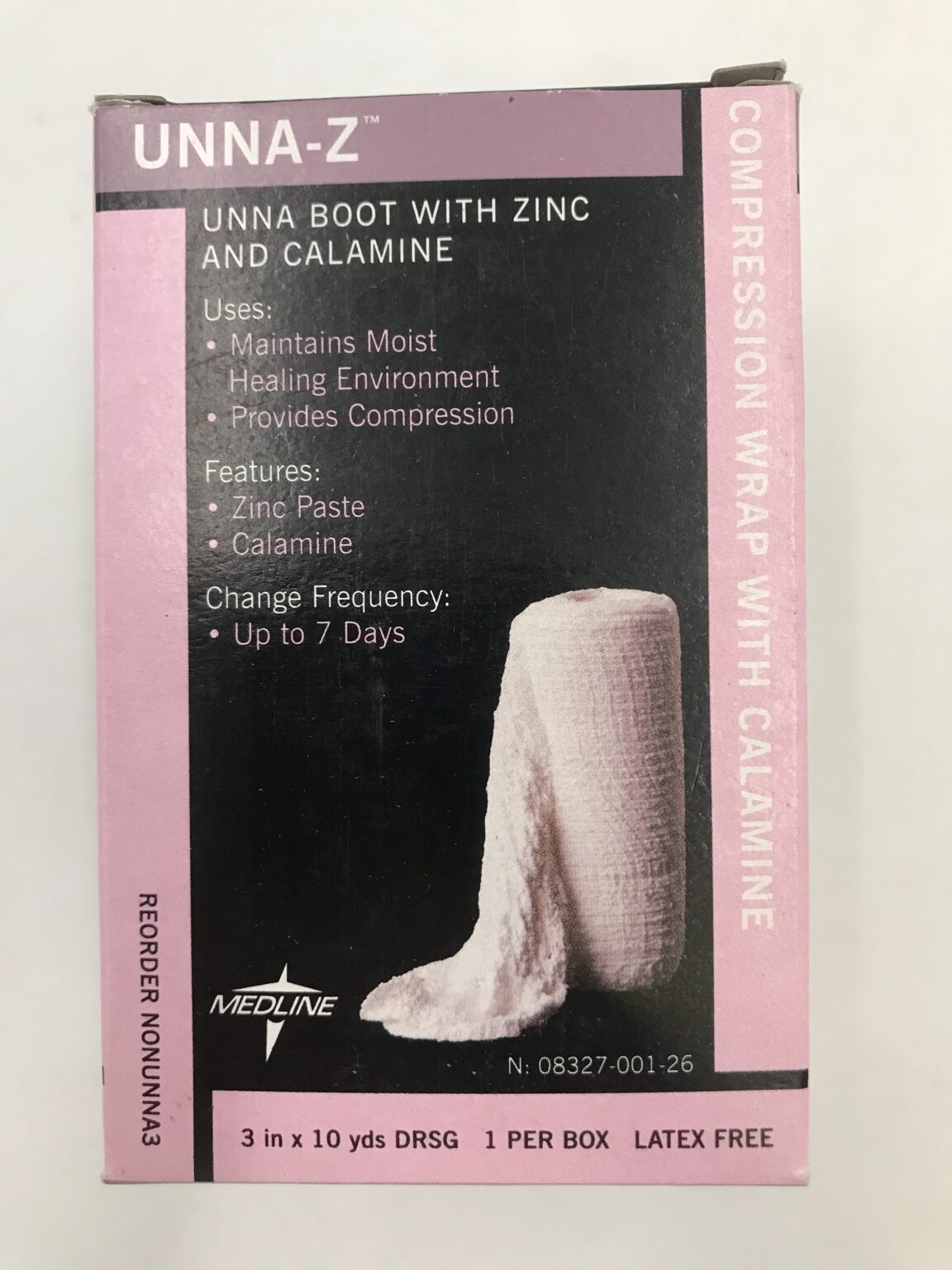 Medline NONUNNA3 UNNA-Z Unna Boot with Zinc and Calamine 3in x
