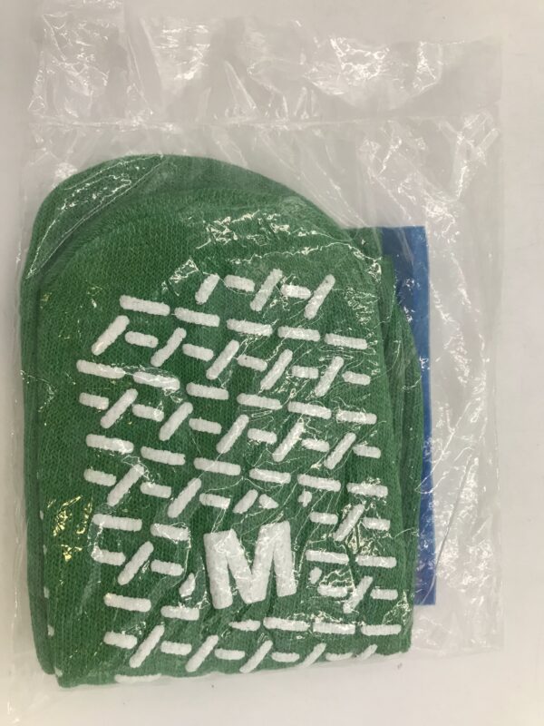 Medline RE12LBM Green Double Tread Slippers Latex Free