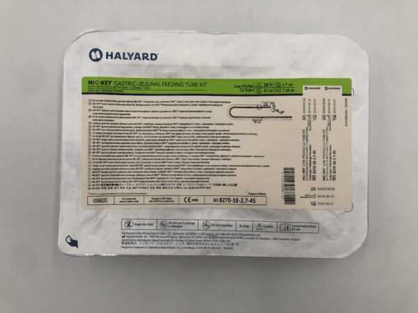 Halyard 8270-18-2.7-45 Mic-Key* Gastric-Jejunal Feeding Tube Kit Extension Sets with ENFit Connectors 18Fr (X)