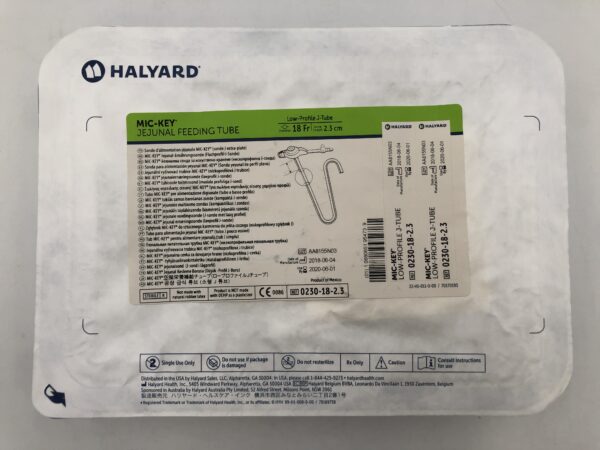 Halyard 0230-18-2.3 Mic-Key* Jejunal Feeding Tube Low-Profile J-Tube Kit 18Fr (X)