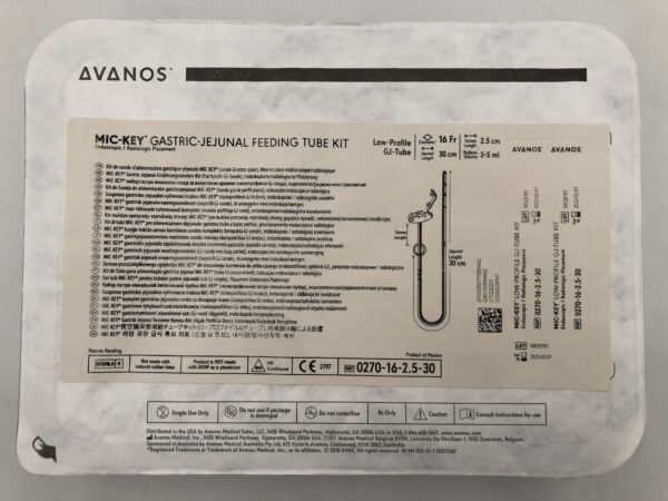 Avanos 0270-16-2.5-30 Mic-Key* Gastric-Jejunal Feeding Tube Kit 16Fr (X)