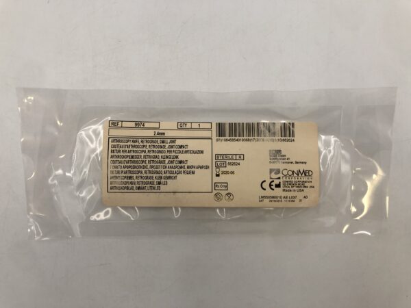 Conmed 9974 Arthroscopy Knife Retrograde Small Joint 2.4mm (X)