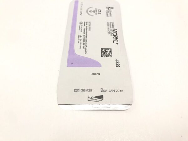 Ethicon J329 Vicryl Coated Suture Violet Braided 0 27" CT-3 22mm Taper (X)