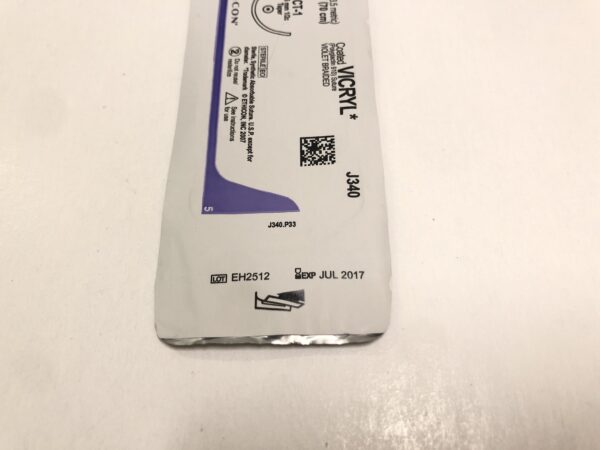 Ethicon J340 Vicryl Coated  Suture Violet Braided 0 27" CT-1 36mm Taper (X)