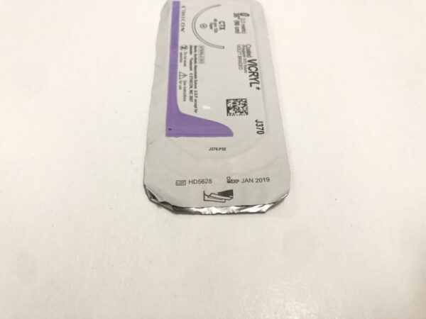 Ethicon J370 Vicryl Coated Suture Violet Braided 0 36" CTX 48mm Taper (X)