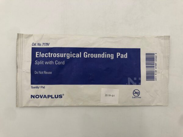 NOVAPLUS 7179V Electrosurgical Grounding Pad Split w/ Cord (X)