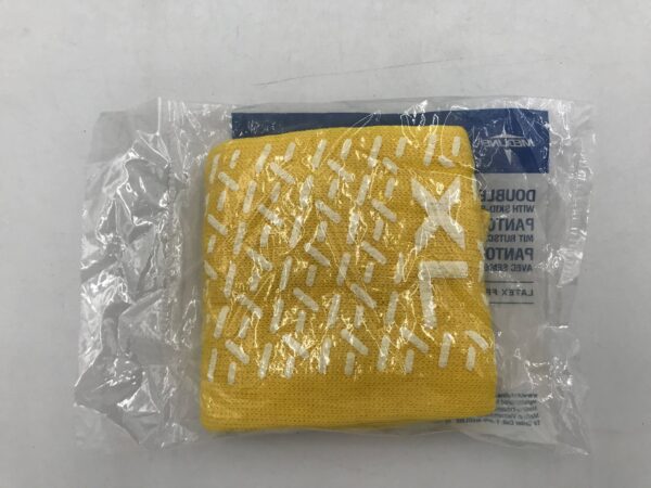 Medline RE12LBM Yellow Double Tread Slippers