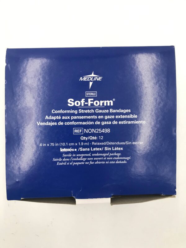 Medline NON25498 Sof-Form Conforming Stretch Gauze Bandages 4in x 75in (12/Box)
