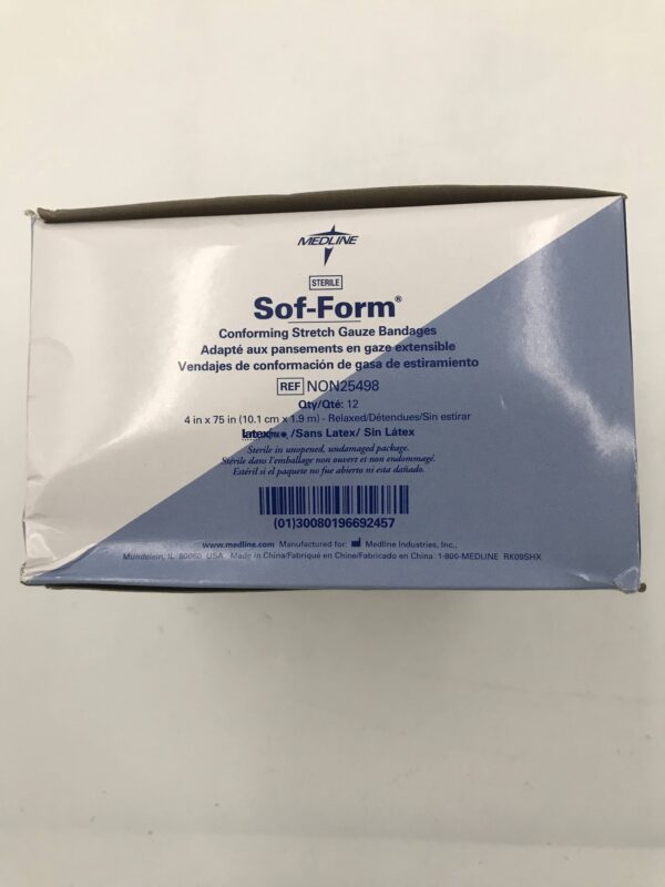 Medline NON25498 Sof-Form Conforming Stretch Gauze Bandages 4in x 75in (12/Box)