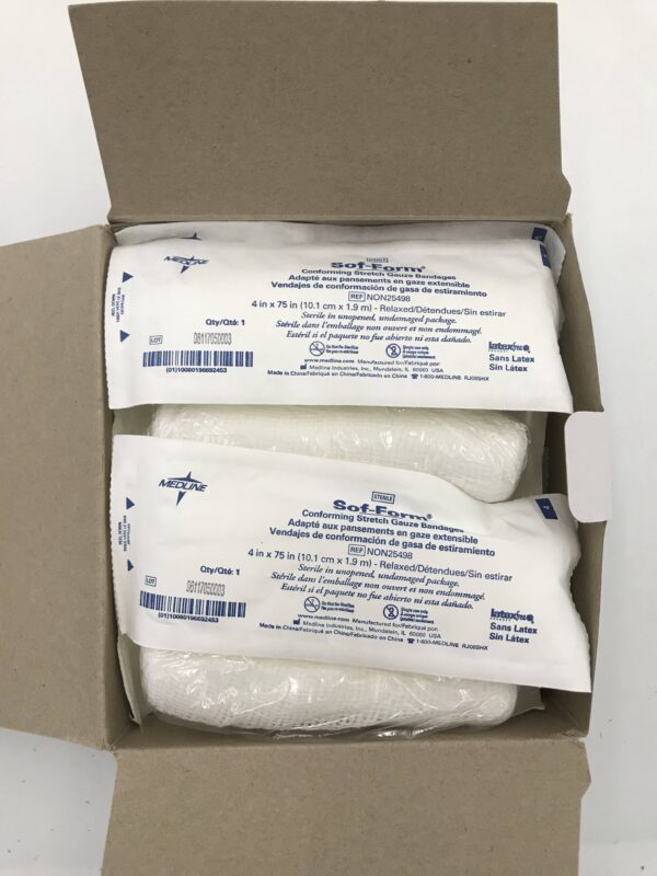Medline NON25498 Sof-Form Conforming Stretch Gauze Bandages 4in x 75in (12/Box)