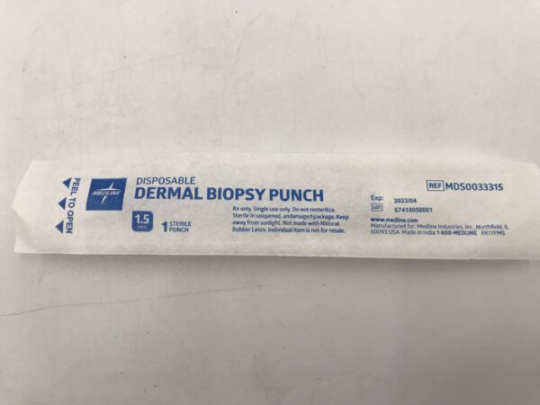 Medline MDS0033315 Disposable Dermal Biopsy Punch 1.5mm (X)