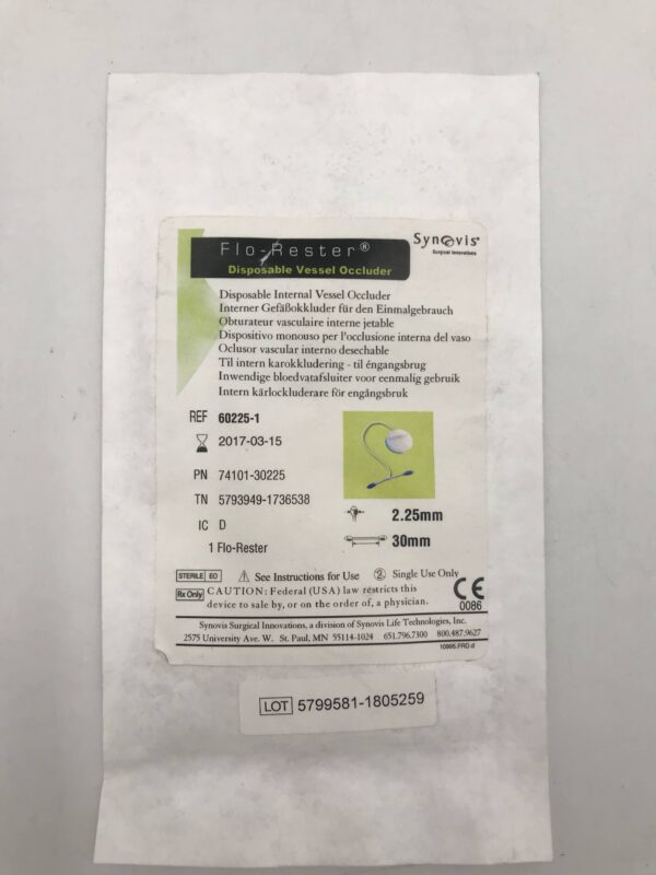 Synovis 60225-1 Flo-Rester Disposable Internal Vessel Occluder (X)