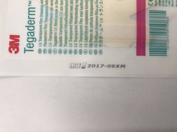 3M 1655 Tegaderm I.V. Transparent Film Dressing with Border 3 1/2in x 4 1/2in (X)
