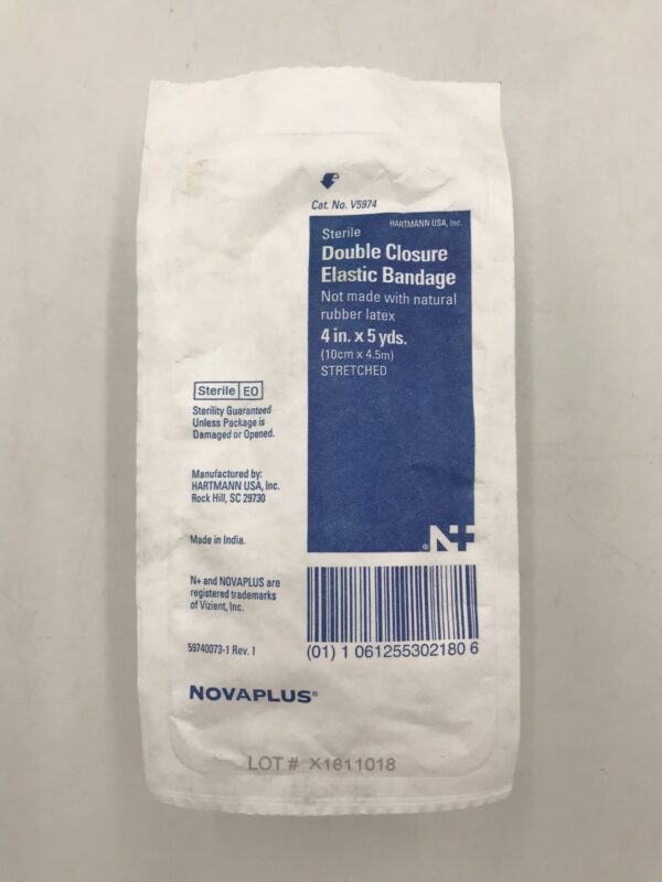 NOVAPLUS V5974 Double Closure Elastic Bandage 4in x 5yds