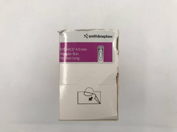 Smith & Nephew 72200080 Dyonics Power 4.0mm Abrader Burr 180mm Long Arthroscopic Surgery Blades (3/Box) (X)