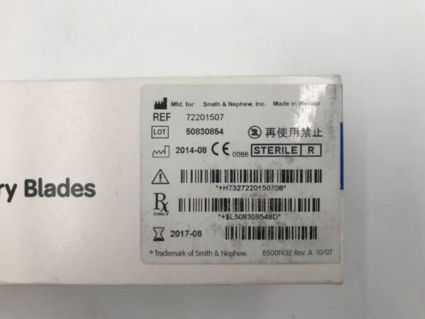 Smith & Nephew 72201507 Dyonics Powermini 2.0mm Full Radius Blade Endoscopic Surgery Blades (6/Box) (X)