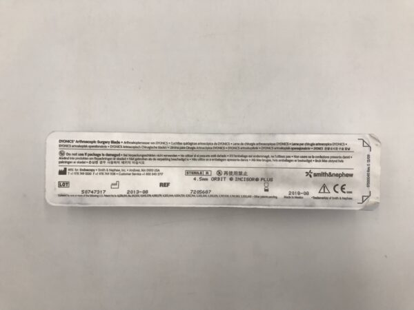 Smith & Nephew 7205687 Dyonics Arthroscopic Surgery Blade 4.5mm Orbit Incisor Plus (X)