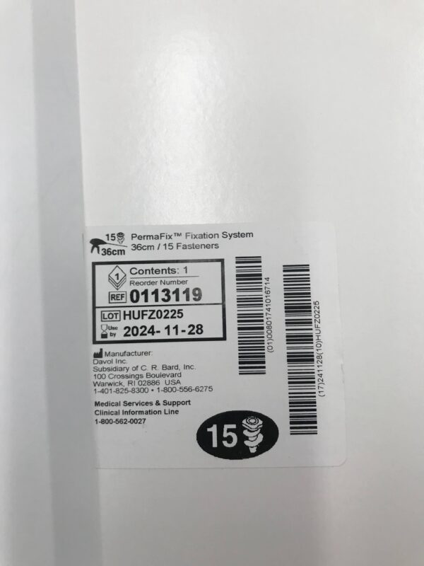 BARD 0113119 PermaFix Fixation System 36cm / 15Fasteners