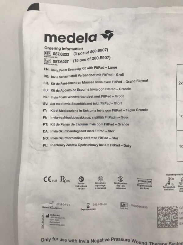 MEDELA 200.8907 Invia Foam Dressing Kit w/ FitPad Large (X)