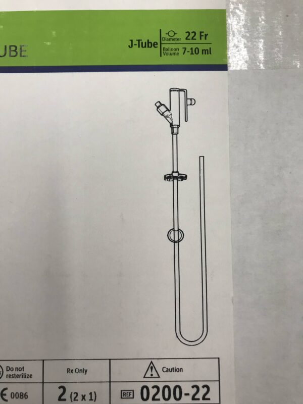 Halyard 0200-22 Mic* Jejunal Feeding Tube J-Tube 22Fr (2/Box) (X)