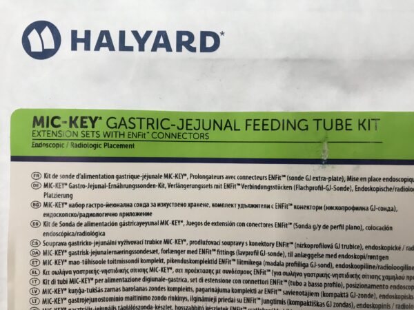 Halyard 8270-16-1.7-22 Mic-Key* Gastric-Jejunal Feeding Tube Kit Extension Sets with ENFit Connectors 16Fr (X)
