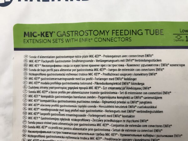 Halyard 8140-14-3.5 Mic-Key* Gastrostomy Feeding Tube Extension Sets with ENFit Connectors Low-Profile G-Tube 14Fr (X)