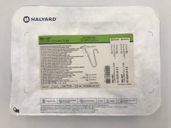 Halyard 0230-14-3.0 Mic-Key Jejunal Feeding Tube Low-Profile J-Tube 14Fr (X)