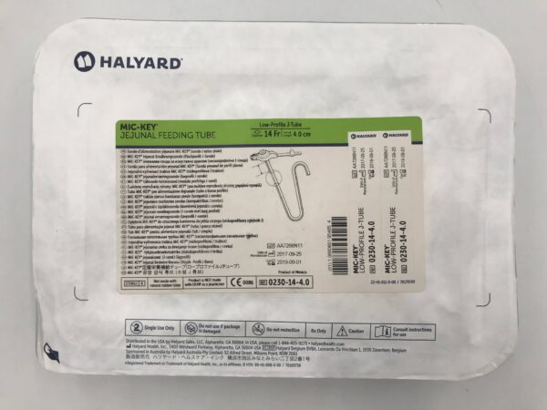 Halyard 0230-14-4.0 Mic-Key Jejunal Feeding Tube Low-Profile J-Tube 14Fr (X)