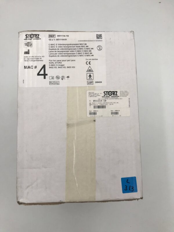 Storz 051114-10 C-MAC S Video Laryngoscope Blade MAC #4 (10/Box)