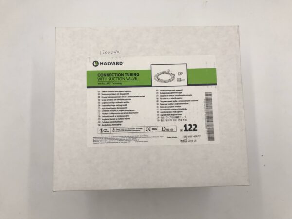 Halyard 122 Connecting Tubing with Suction Valve with Ballard Technology (10/Box)