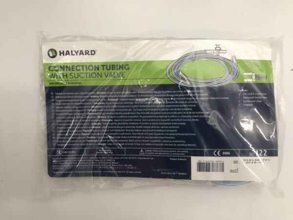Halyard 122 Connecting Tubing with Suction Valve with Ballard Technology (10/Box)