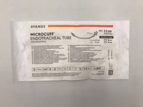 AVANOS 35112 Microcuff Endotracheal Tube For Pediatrics Oral/Nasal Magill 3.5mm