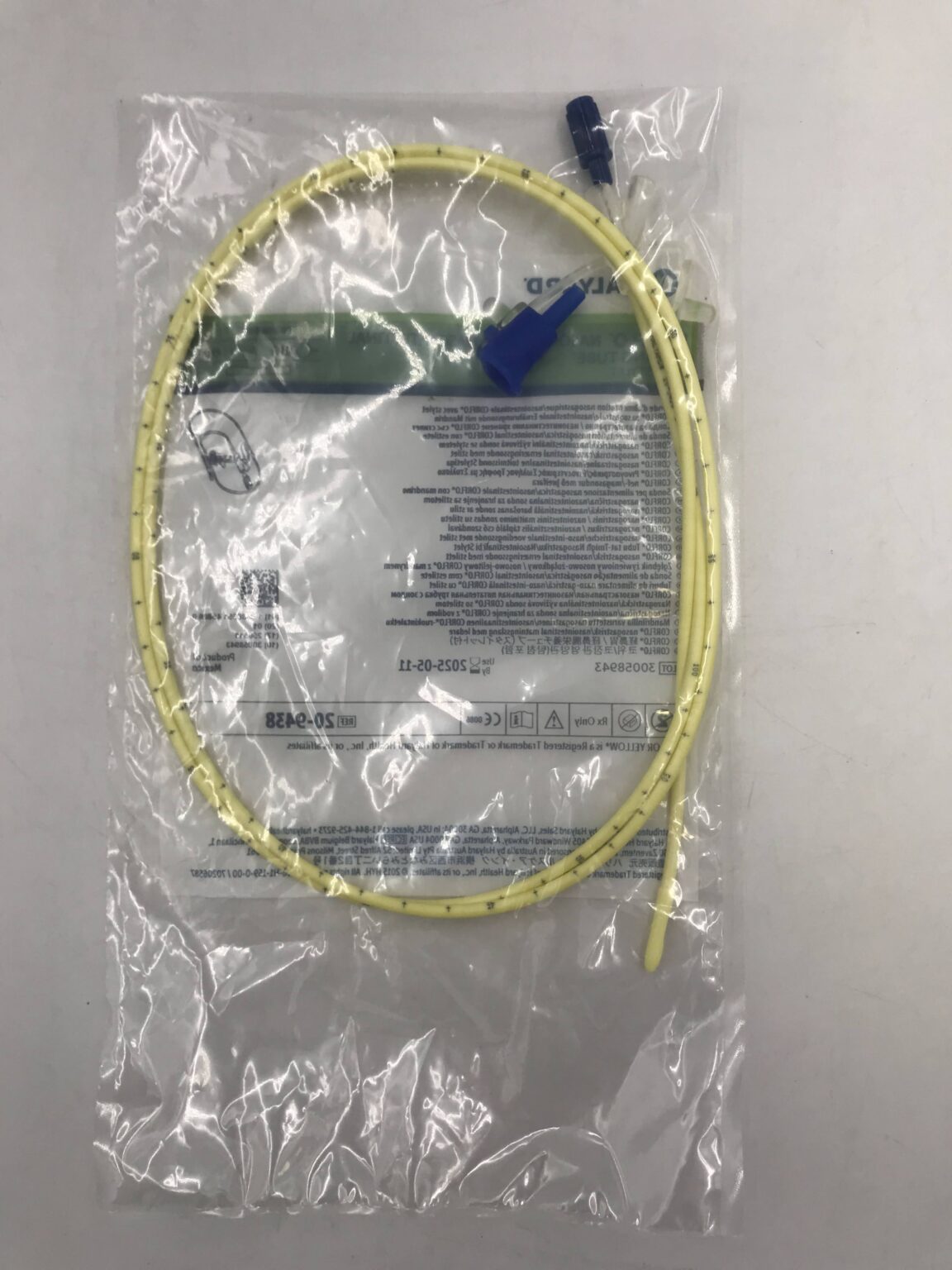 Corflow Riser HALYARD 20-9438 CorFlo Nasogastric / Nasointestinal Feeding Tube w ...