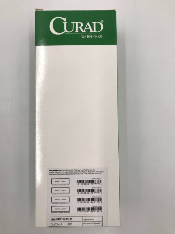 Medline ORT18210LM Curad 8" Wrist Brace w/Abducted thumb Medium