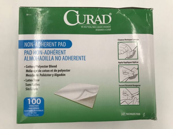 Medline NON25700 Curad Non-Adherent Pad 2 x 3in (100/Box)
