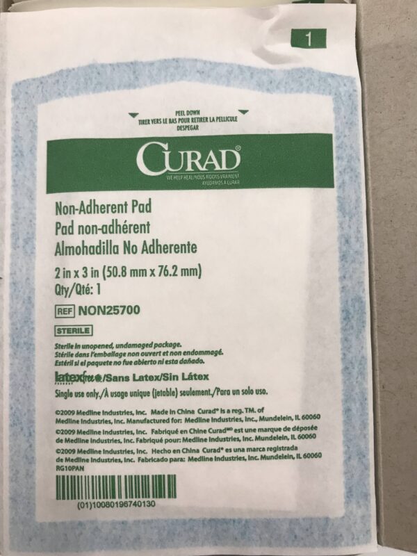 Medline NON25700 Curad Non-Adherent Pad 2 x 3in (100/Box)