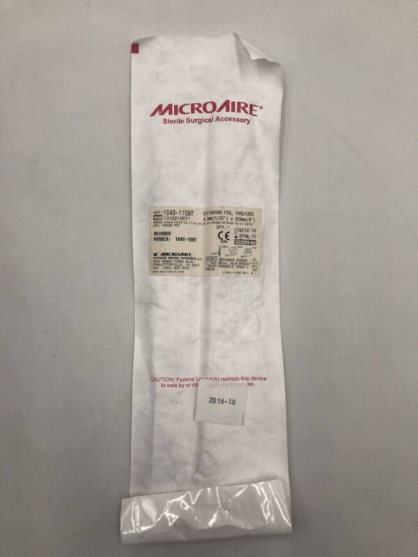 MicroAire 1640-1109T Steinmann Pin Threaded 4.0.mm x 229mm (X)
