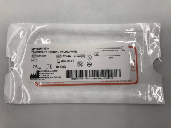 A&E 021-001 MYO/Wire Temporary Cardiac Pacing Wire 2-0 (3.0metric) 61cm (X)