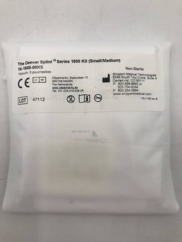 Shippert Medical Technologies 10-1500-05KS The Denver Splint Series 1500 kit (Small/Medium) (X)