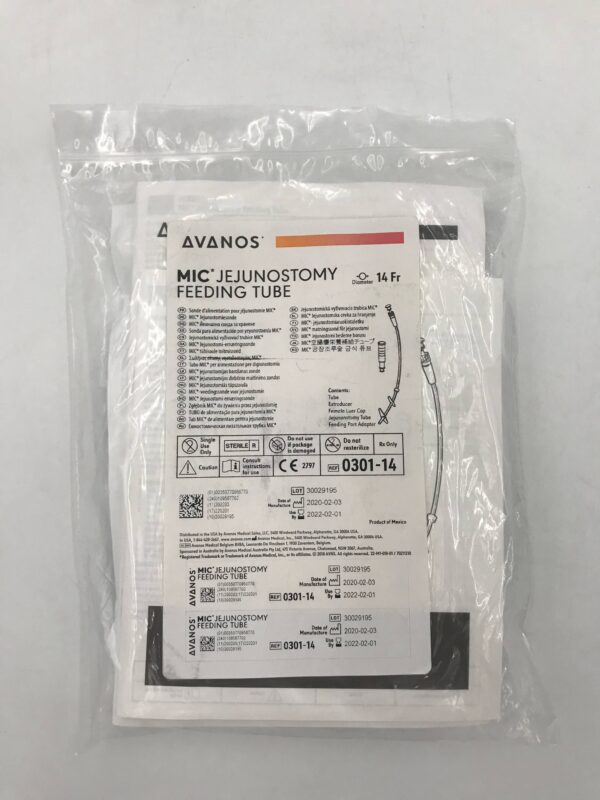AVANOS 0301-14 MIC Jejunostomy Feeding Tube 14F (X)