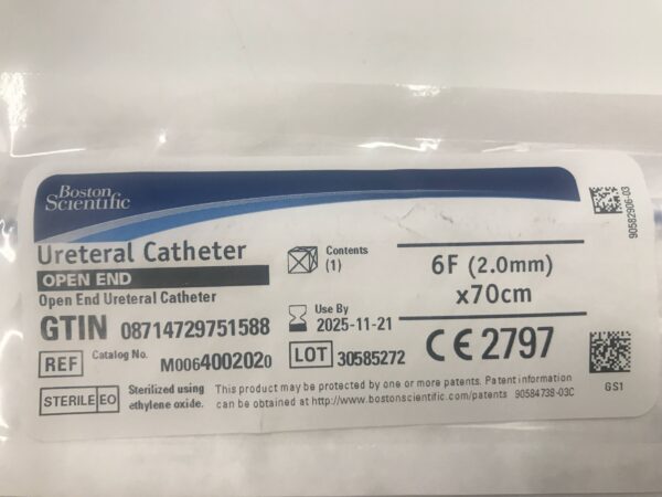 Boston Scientific 400202 Ureteral Catheter Open End 6F x 70cm