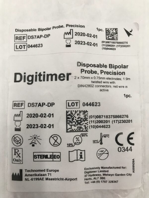 Technomed DS7AP-DP Digitimer Disposable Bipolar Probe Precision (X)