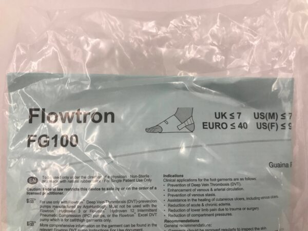 Arjohuntleigh FG100 Flowtron Foot Garment US(M) ≤7