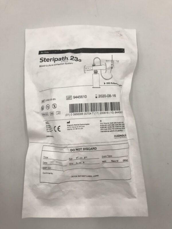 Magnolia Medical 27BD-23-EN Steripath 23G Blood Culture Collection System (X)