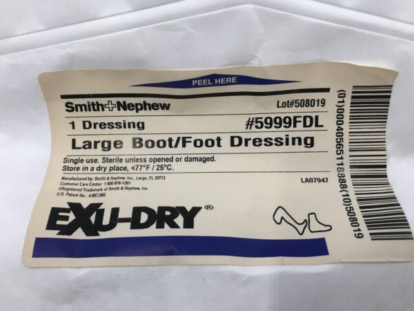 Smith & Nephew 5999FDL Exu-Dry Large Boot/Foot Dressing