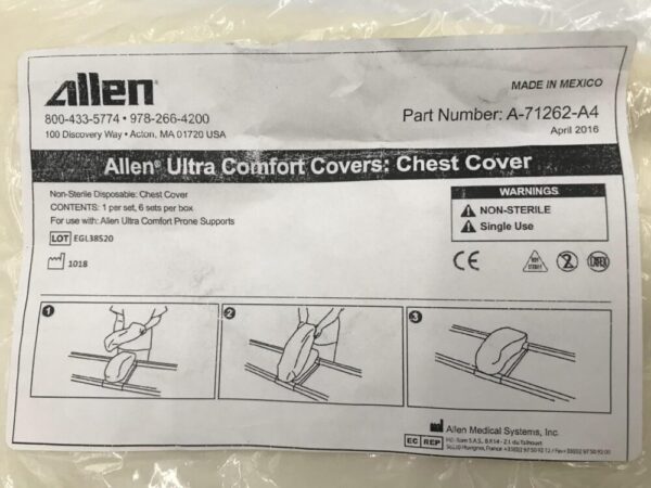 Allen Medical Systems A-71262-A4 Ultra Comfort Covers Chest Cover