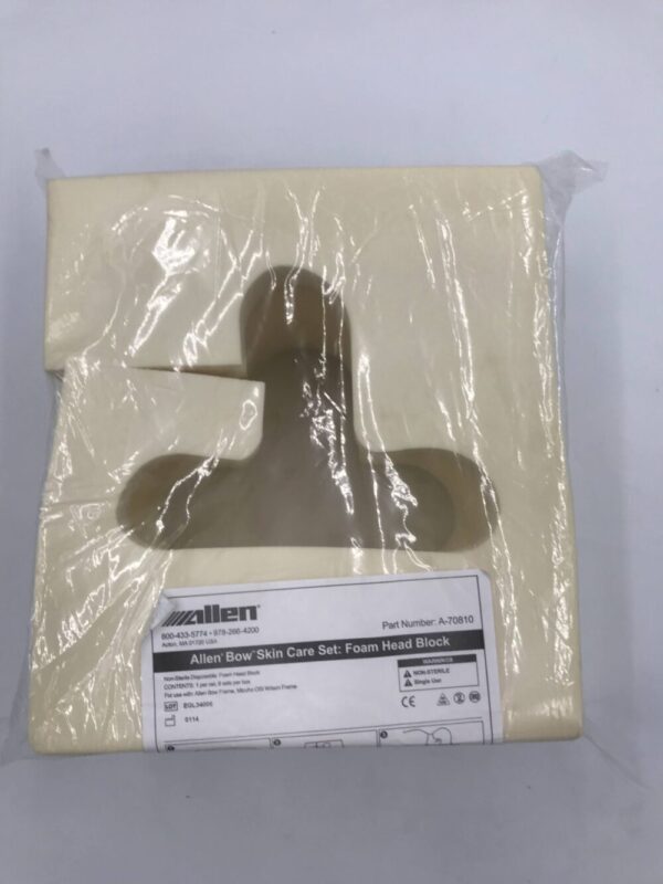 Allen Medical Systems A-70810 Bow Skin Care Set Foam Head Block